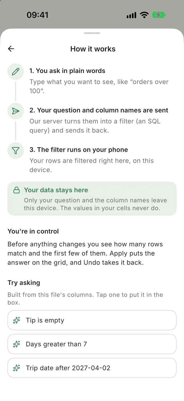 The How it works page of the assistant